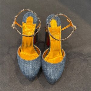 Christian Louboutin Denim Blue Heels